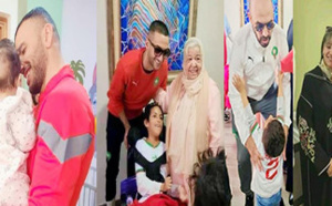 صور.. إلتفاتة إنسانية من رفاق ياسين بونو تجاه دار للأطفال المتخلى عنهم