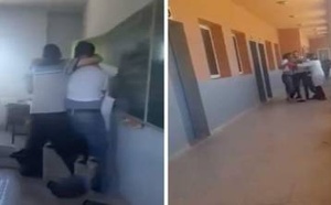 اعتداء بالضرب على أستاذ داخل حجرة دراسية من طرف تلميذين
