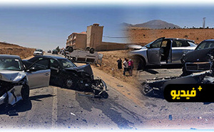حادثة خطيرة بين ثلاث سيارات نواحي الناظور