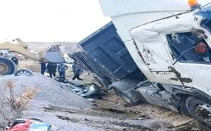 انقلاب شاحنة ينهي حياة زوجين بطريقة مأساوية