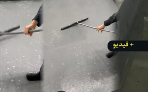 “الكراطة” تعود من جديد.. أمطار غزيرة تغمر مدرجات ملعب الرباط في يوم افتتاحه