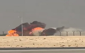 تحطم مقاتلة هندية في معرض دبي للطيران… ومصير الطيار يصدم العالم