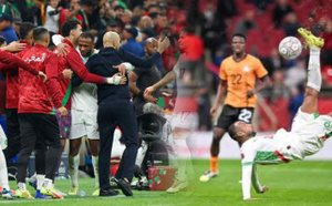 المنتخب الوطني يقنع ويبدع ويبلغ دور الثمن "للكان" بعد فوزه على زامبيا بثلاثية نظيفة