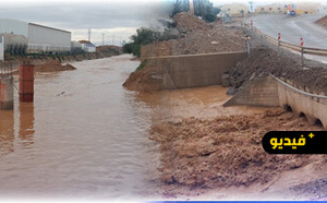 الناظور.. تساقطات غزيرة تتسبب في تضرر قنطرة واد سلوان وتؤثر على حركة السير