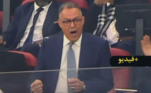 عدسات الكاميرا ترصد تفاعل فوزي لقجع مع هدف المنتخب الوطني