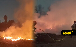 محيط سوق أولاد ميمون تحت وقع حريق طارئ