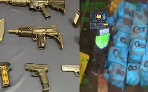 الشرطة الإسبانية تحجز 19 بندقية كلاشينكوف وأكثر من طن من الكوكايين في عملية أمنية كبرى