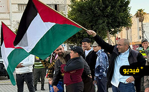 إحياء ذكرى "يوم الأرض" بساحة الشبيبة بالناظور.. إليكم أبرز ما جاء في شعارات الوقفة التضامنية