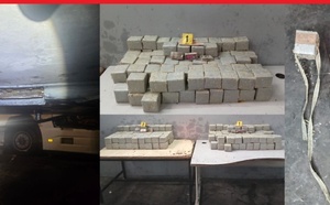 توقيف سائق شاحنة دولية بعد محاولة تهريب 181 كلغ من الشيرا