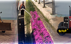 واجهة أركمان البحرية تتجمل.. أشغال مكثفة لتهيئة الشاطئ قبل حلول الصيف