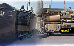خسائر مادية جسيمة إثر حادثة سير خطيرة بشارع 80 بالناظور