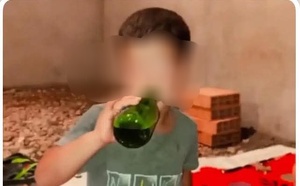 فيديو يوثق لإجبار طفل على شرب الخمر.. منظمة تدخل على الخط