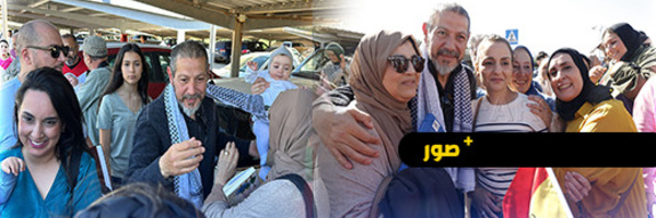 صور.. المئات بمليلية المحتة يستقبلون أبرشان بعد عودته من السجن مرتديا وشاح فلسطين
