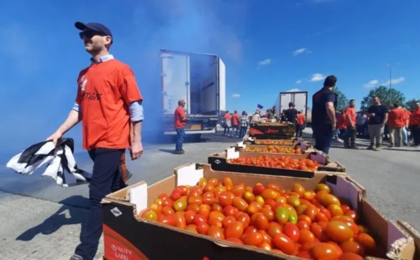 فلاحون فرنسيون يهاجمون شاحنات طماطم قادمة من المغرب