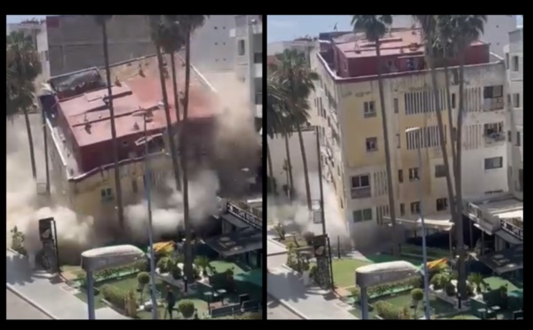 شاهد مباشرة.. انهيار عمارة سكنية من خمسة طوابق في الدار البيضاء 