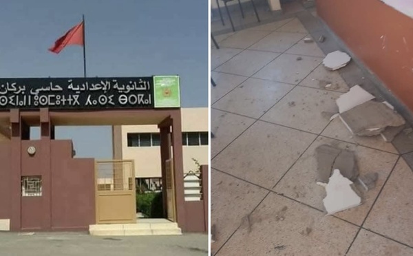 سقوط سقف قسم يصيب تلميذة بجروح بليغة بثانوية حاسي بركان