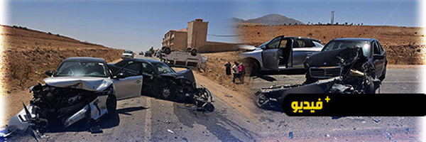 حادثة خطيرة بين ثلاث سيارات نواحي الناظور