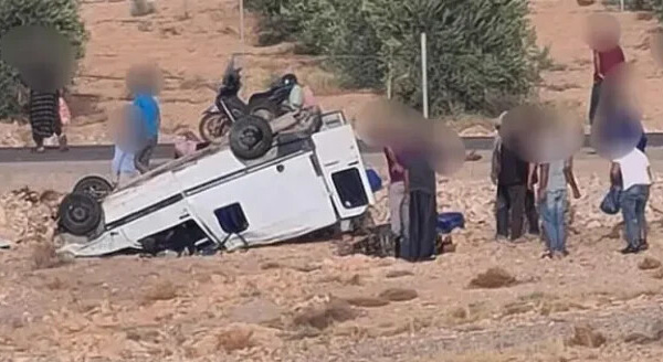 انقلاب سيارة يخلف 11 مصابا قرب جرسيف