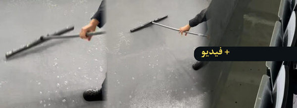 “الكراطة” تعود من جديد.. أمطار غزيرة تغمر مدرجات ملعب الرباط في يوم افتتاحه