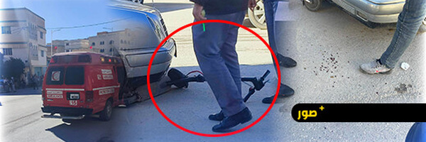حادث سير ببن الطيب يسفر عن إصابة شاب كان على متن دراجة كهربائية