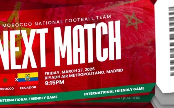 انطلاق عملية بيع تذاكر ودية المغرب والإكوادور بمدريد