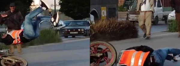 إصابة شرطي مرور بجروح خطيرة بعد تعرضه لدهس من طرف دراجة نارية