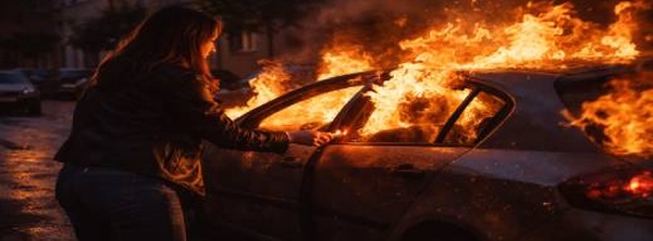 سنة حبسا نافذا لشابة أدينت بإحراق سيارة في الشارع العام