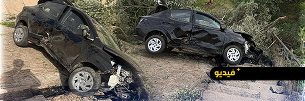 الناظور.. السرعة المفرطة تؤدي لحادث سيارة خطير