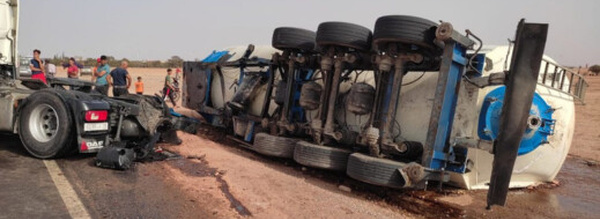 استنفار أمني عقب انقلاب شاحنة وقود تابعة لـ "أفريقيا" بالناظور