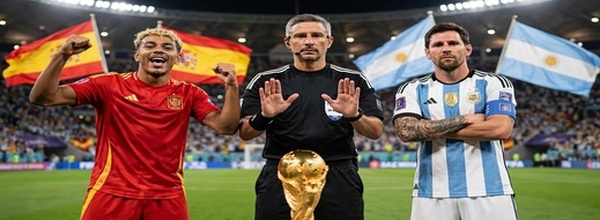 "فيفا" يحسم هوية حكم نهائي مونديال 2026 بين إسبانيا والأرجنتين