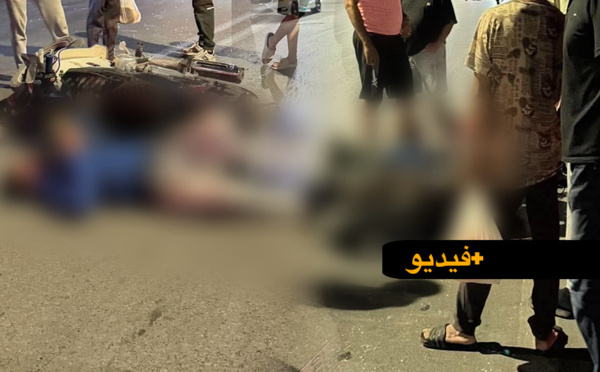 نزيف الطرقات يستمر بأزغنغان: اصطدام عنيف بين سيارة ودراجة نارية قرب إعدادية الزرقطوني
