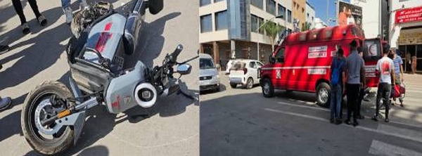حادث سير يهز وسط الدريوش.. اصطدام سيارة بدراجة نارية
